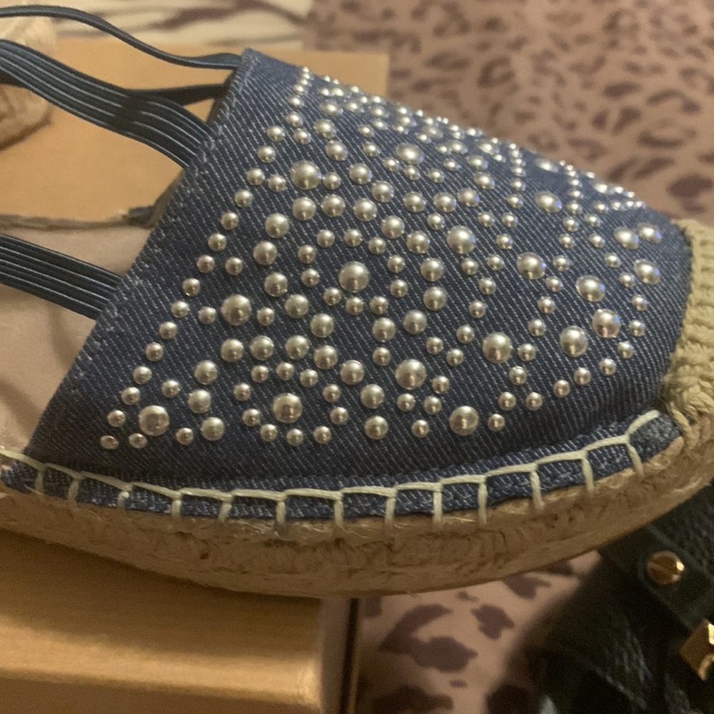 White mountain size 6 blue denim espadrilles - Picture 12 of 14
